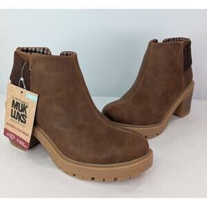 MUK LUKS Lucy Lula Ankle Boots Boho Brown Vegan | 250983